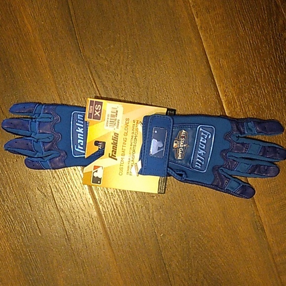 NEW FRANKLIN ALL STAR BATTING BASEBALL GLOVES MLB DODGER BLUE YOUTH XS - Picture 3 of 6